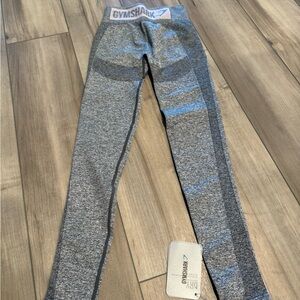 gymshark flex leggings charcoal marl/ pastel grape
